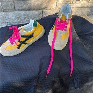 SHEIN Yellow and Pink Sneakers